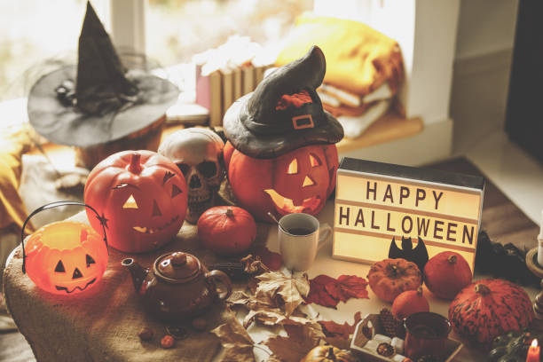 istock High above view of Halloween decoration 1274267689