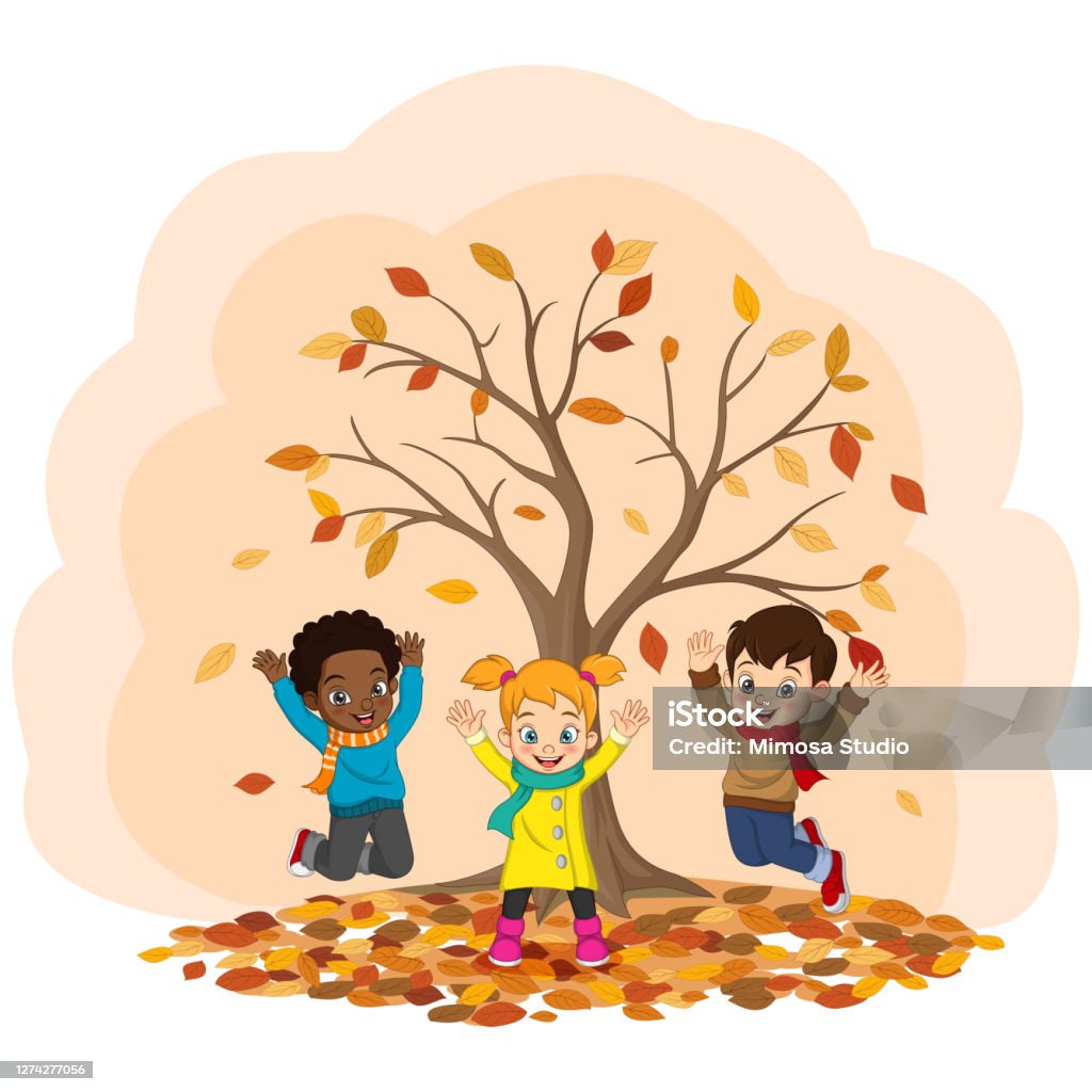 Ilustración de Dibujos Animados Niños Felices Jugando En El Fondo De Otoño y más Vectores Libres de Derechos de Niño - iStock Ilustración de Dibujos Animados Niños Felices Jugando En El Fondo De Otoño y más Vectores Libres de Derechos de Niño - iStock