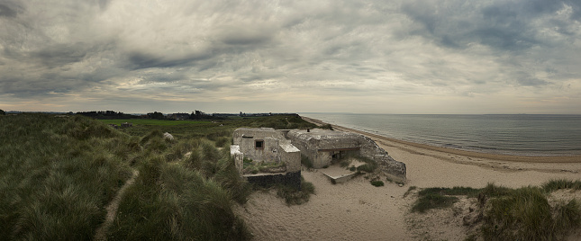 Abandoned german bunkers of II World War in Utah beach Normandy France