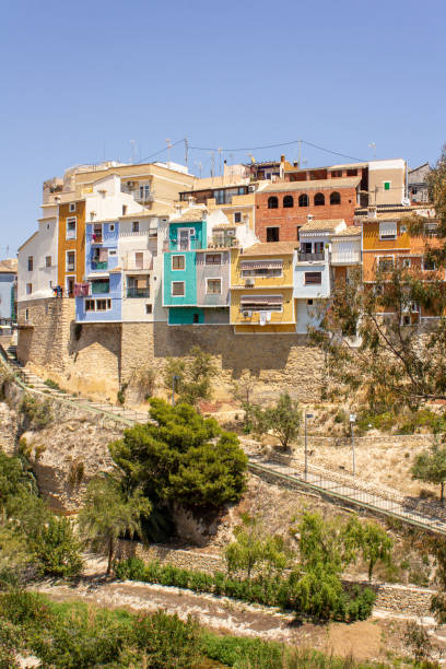 Houses on cliffs edge - fotografia de stock