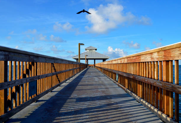 Empty fishing pier in Fort Myers Beach