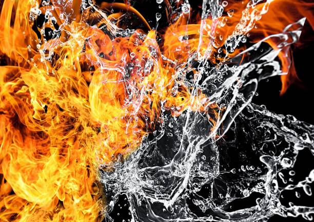 istock Abstract background with a mixture of fire and water 1274350648