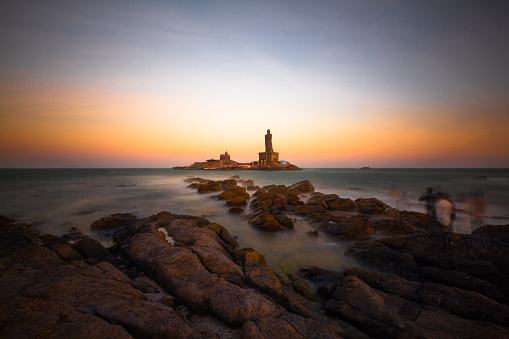 The Thiruvalluvar Statue, or the Valluvar Statue, is a 41-metre-tall stone sculpture of the Tamil poet and philosopher Valluvar, author of the Tirukkural, an ancient Tamil work on Dharmic and morality.