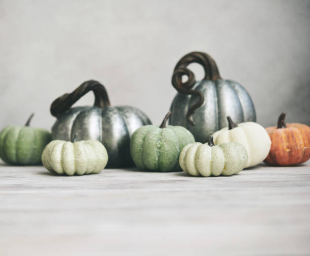 istock Thanksgiving Fall Background with Assortment of Pumpkins 1274380046