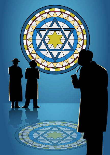 jom kippur celebration konzept - freedom praying spirituality silhouette stock-grafiken, -clipart, -cartoons und -symbole