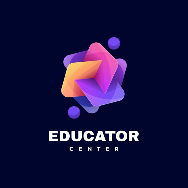 illustrations, cliparts, dessins animés et icônes de vector illustration education gradient style coloré. - learning education internet futuristic