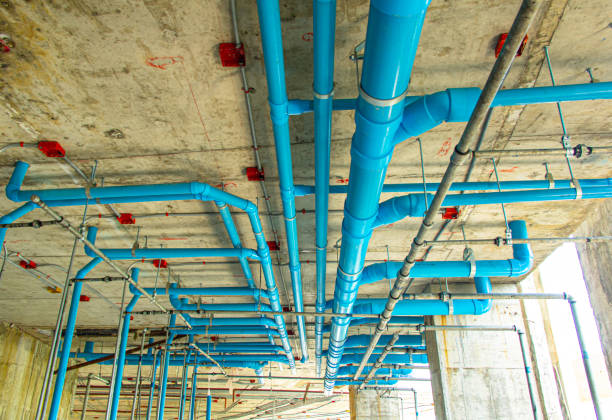 istock water pipes pvc plumbing under cement ceiling of second floo 1274543038