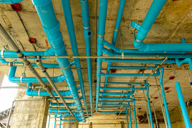 istock water pipes pvc plumbing under cement ceiling of second floo 1274543040