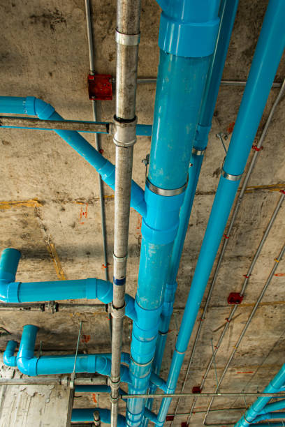 istock water pipes pvc plumbing under cement ceiling of second floo 1274543044