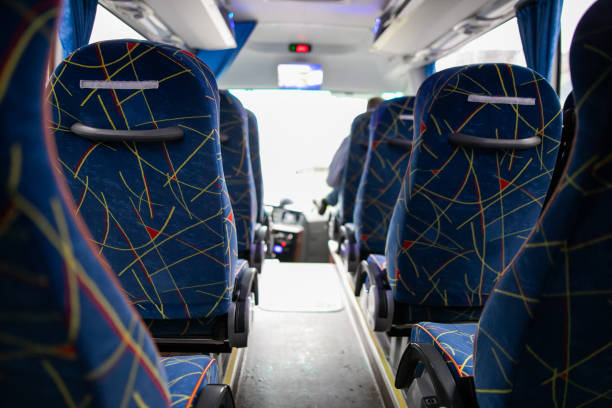 istock Blue comfortable seats in a luxury bus 1274628166
