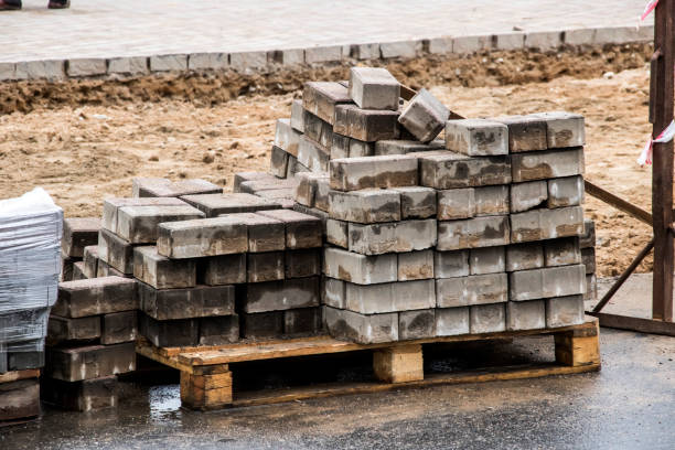 istock Blocks and tiles in the package on the sidewalk 1274646455