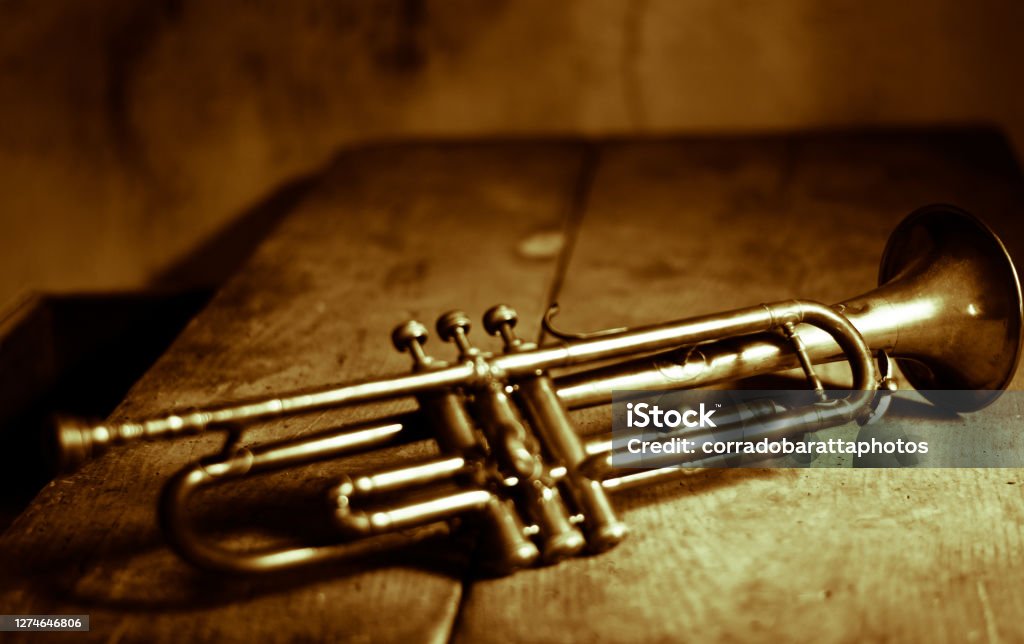a beautiful jazz trumpet trumpet Atlanta - Georgia Stock Photo