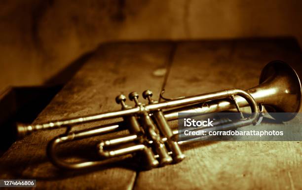 A Beautiful Jazz Trumpet Stock Photo - Download Image Now - Atlanta - Georgia, Blues Music, Chicago - Illinois