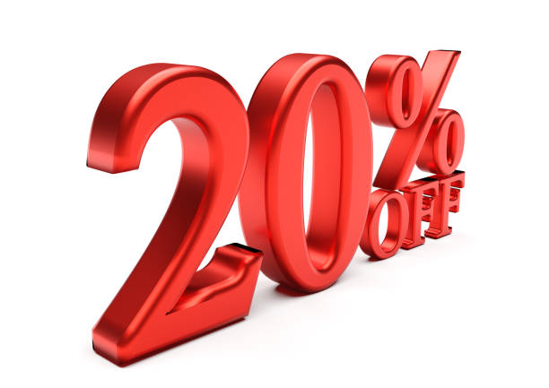 istock 20% off discount sale isolated on white 1274661011