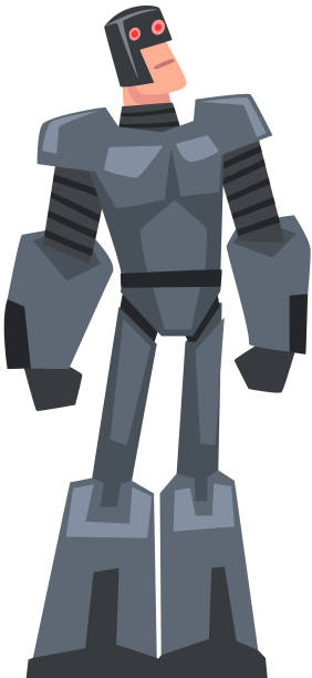 istock Man in Robotic Costume, Carnival Party or Masquerade Concept Cartoon Style Vector Illustration 1274688130