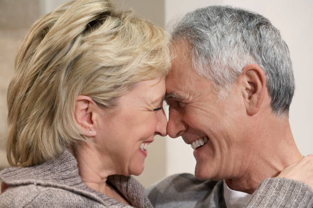 istock Middle-aged couple hugging close-up 1274689374
