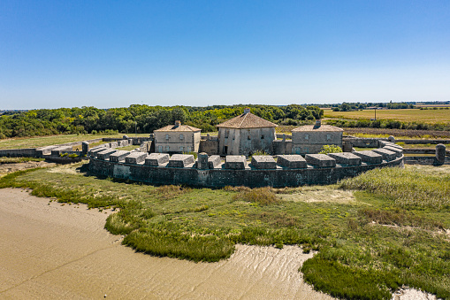 Saint-Nazaire-sur-Charente, France September 2020 Fort Lupin a fort of the XVII century is located at the edge of the Charente river