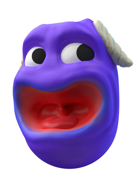 monster face cartoon 3d