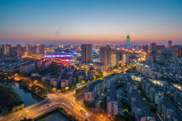 Night view of Xinbei District, Changzhou