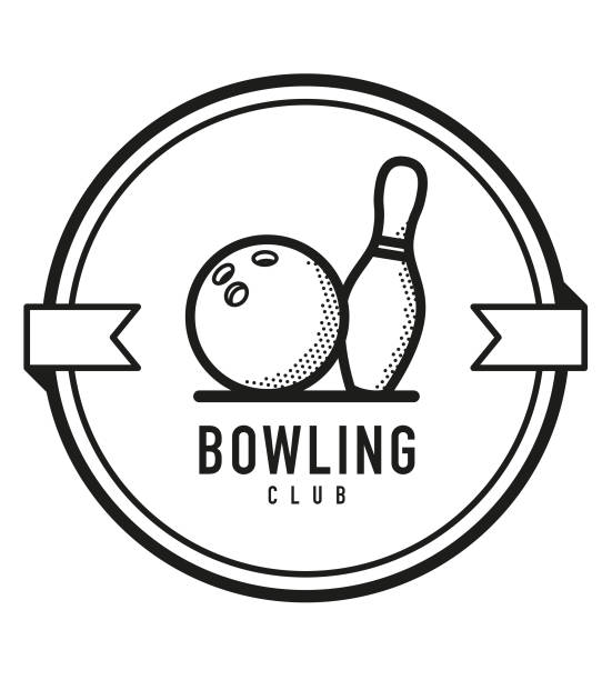 ilustrações de stock, clip art, desenhos animados e ícones de bowling club icons, symbols, elements and logo collection - track and field stadium