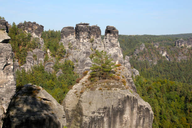 istock Rock formation Elbe Sandstone Mountains, Saxon Switzerland, Germany 1274781322