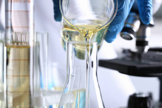 istock Professional researcher working in modern chemical laboratory 1274798882