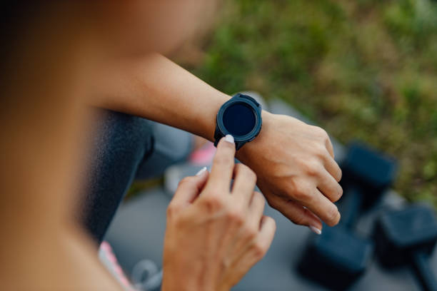 istock Counting calories over the watch. 1274828980