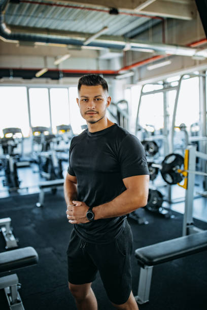 istock Posing for picture, at gym. 1274829017