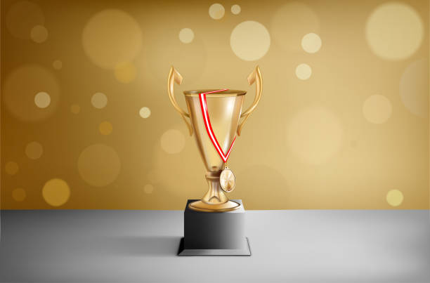 istock gold award cup with gold medal with ribbon on background with effects vector illustration 1274834272