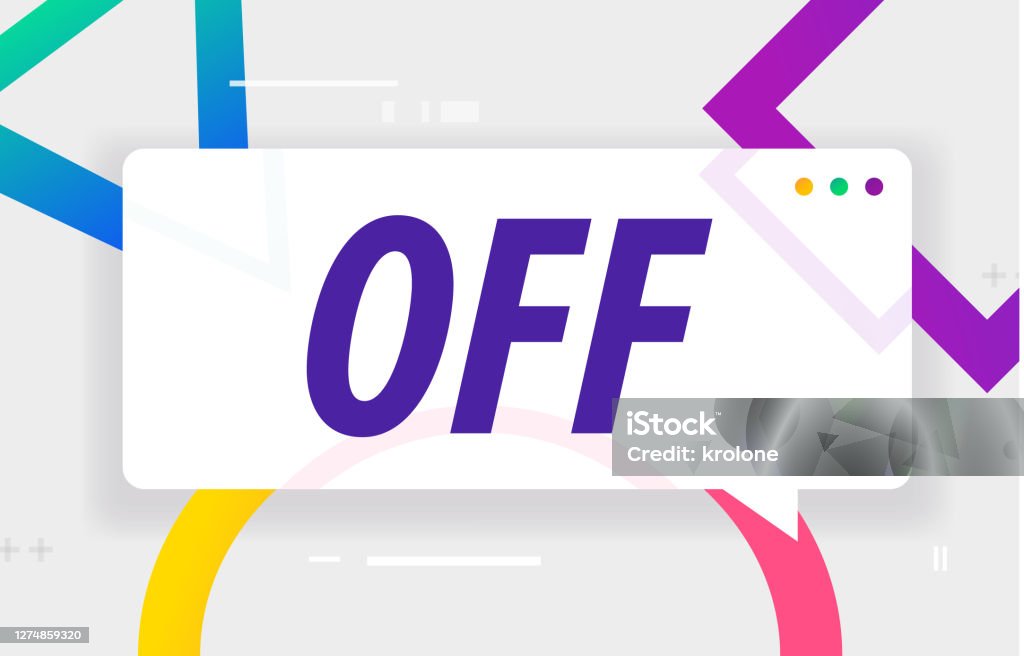 Off Simple Off In Design Banner Vector Template For Web Print Presentation Simple ...