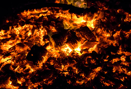 Burning wood/coal
