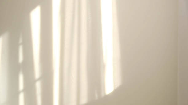 Morning sun lighting the room, shadow background overlays stock photo