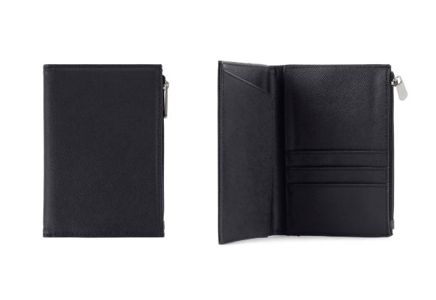 istock Black cash wallet. Coins purse 1274918599