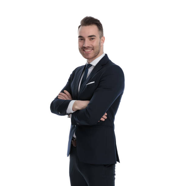 istock Charming businessman smiling with hands crossed at his chest 1274956405