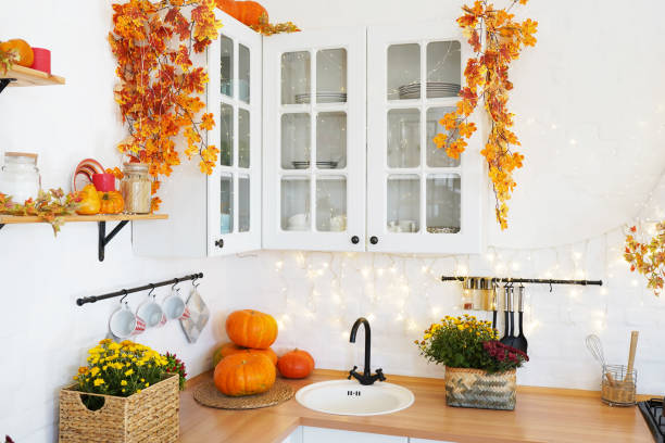 istock autumn pumpkin in the kitchen on wood table 1274965865