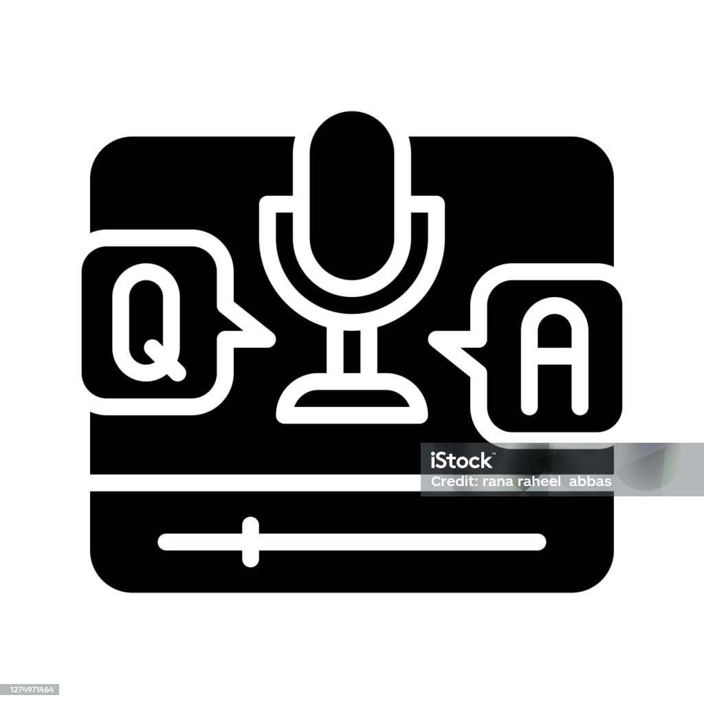 Live And Streaming Related Microphone With Question And Answer Vector ...