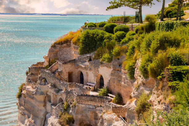 Meschers-on-Gironde. Troglodytic site. Charente-Maritime. New Aquitaine