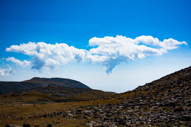 Amazingly beautiful clouds over the mountain