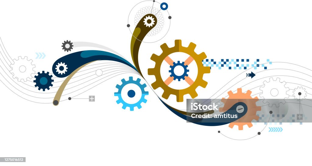 Technology Process Stock Illustration - Download Image Now - Factory ...