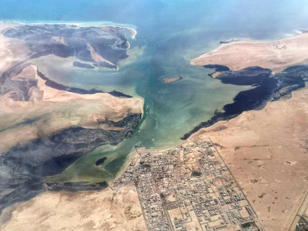 istock Al Dhakira aerial view, Qatar 1275032887