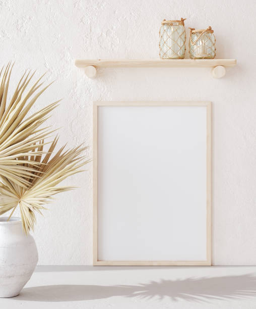 istock Mock up frame in home interior background close up 1275039243