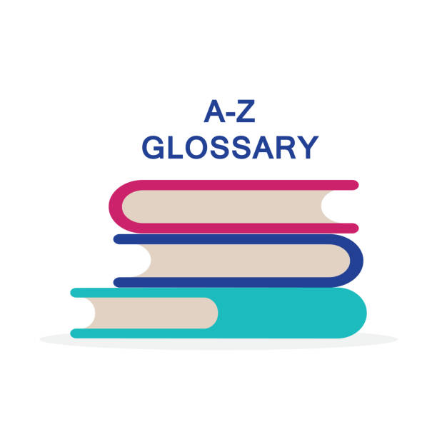 istock Concept A-Z glossary book for web page, banner, social media. Vector illustration 1275049726