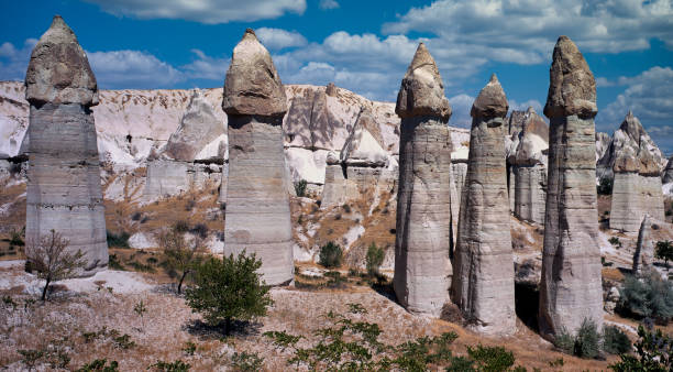 Cappadocia - Turkey Pinnacle rock formations in love valley Göreme Cappadocia phallus shaped stock pictures, royalty-free photos & images