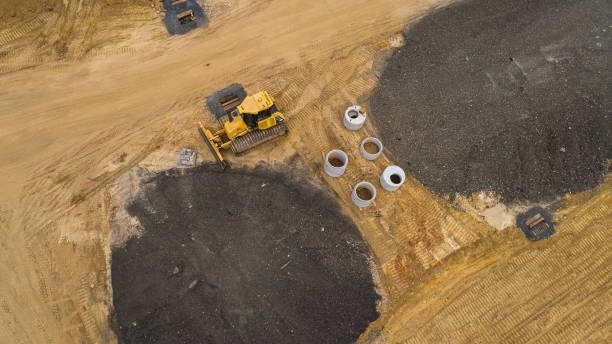 istock Bulldozer is working on the construction site at the first stage of the earthwork. 1275071793