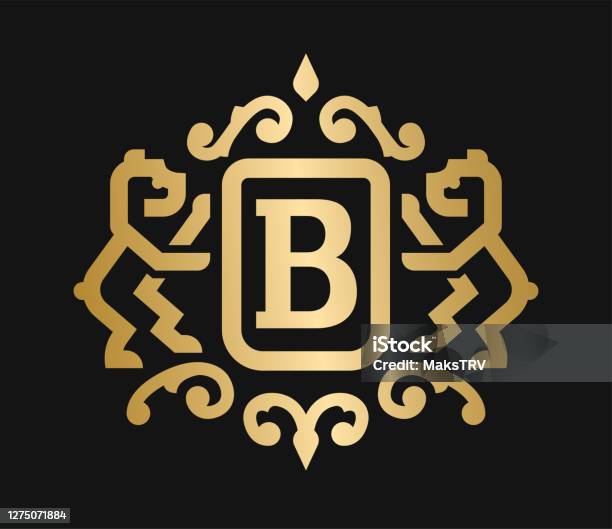 Two Bears Heraldic Coats Of Arms On A Dark Background Stock Two Bears Heraldic Coats Of Arms On A Dark Background Stock