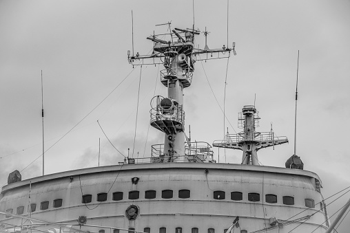 New York City-USA,October 7, 2016: New York Uptown, Intrepid Sea, Air and Space Museum. It is one of America`s leading historic and educational institutions and is opened since1982 and is centered on the aircraft carrier Intrepid.