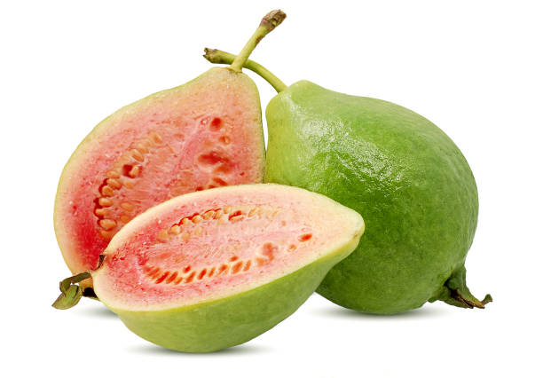 istock Guava fruits isolated on white background 1275079035