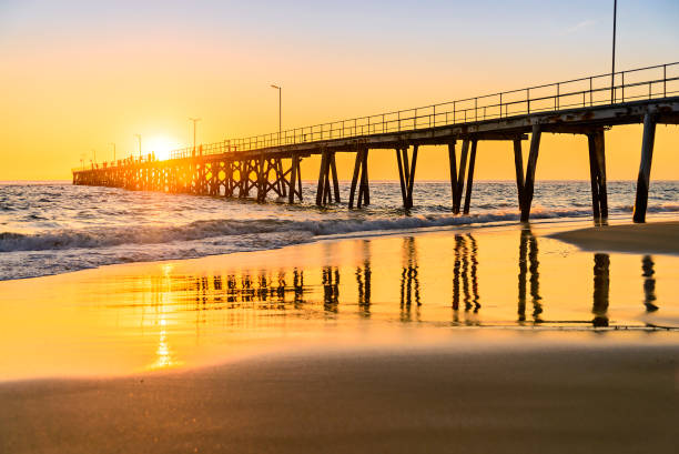 istock People walking on Port Noarlunga jetty at sunset 1275093136
