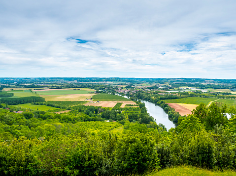 Vistula river in Poland. View from the hills in Tyniec on the longest river in Poland.
