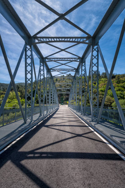 istock armor bridge seen from the inside with blue sky and green nature 1275116343